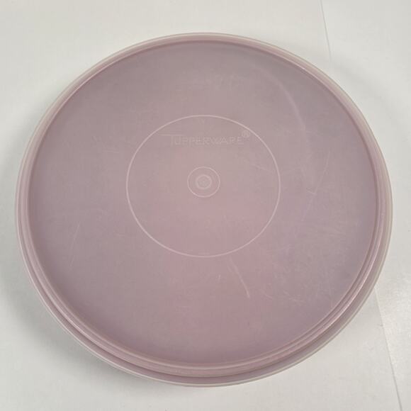 Tupperware 242-5 12" Pink Round Pie/ Cupcake/Cookie Container W/Lid 224-16 - Picture 2 of 8